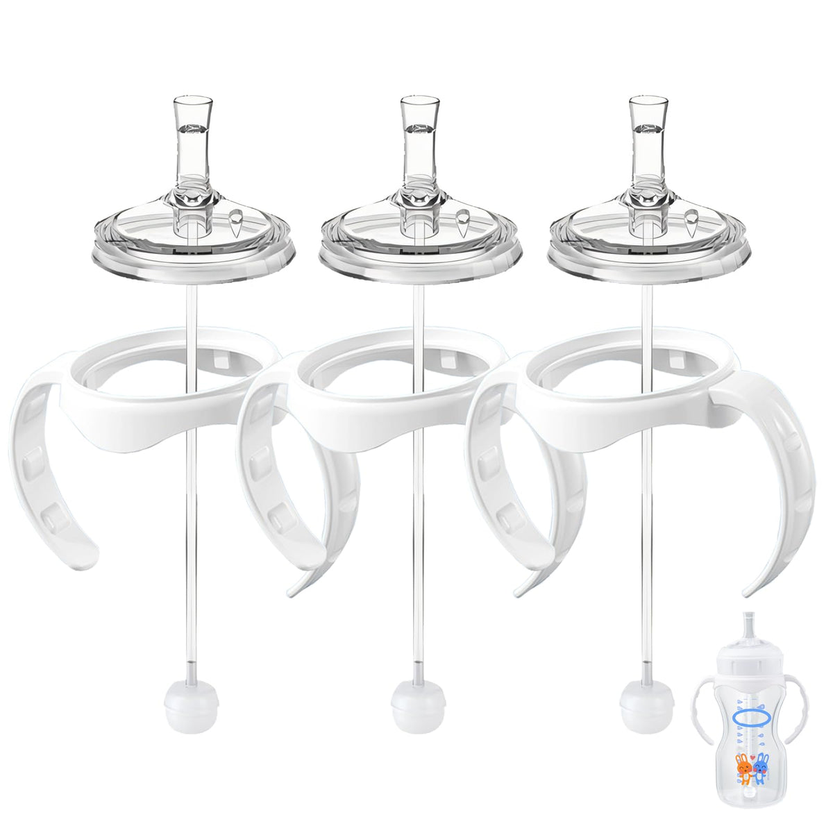 Giftophilia straw-transition kit with Dr Brown wide-mouth bottle for smooth transition