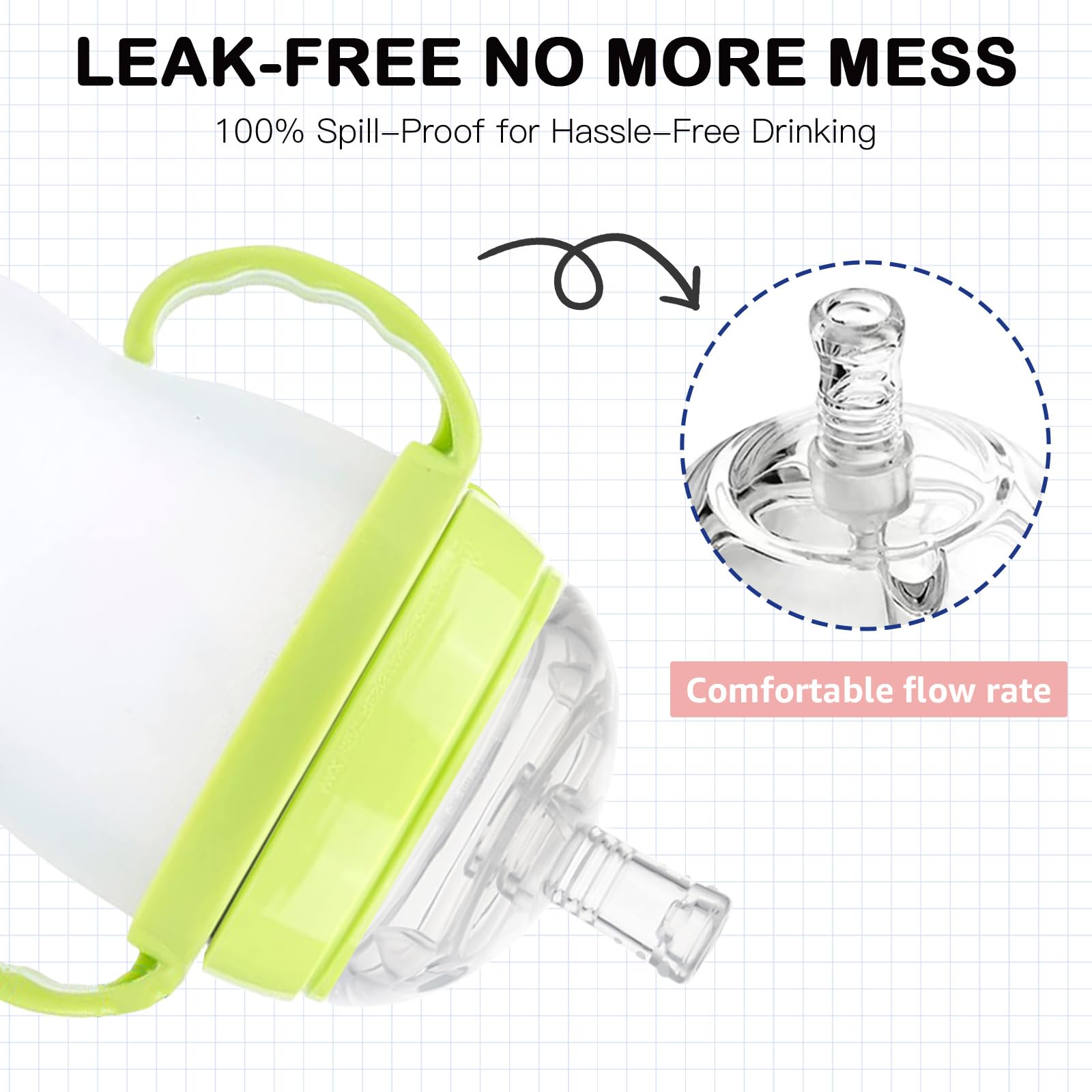 Giftophilia weighted straw enables drinking from any angle with fewer spills
