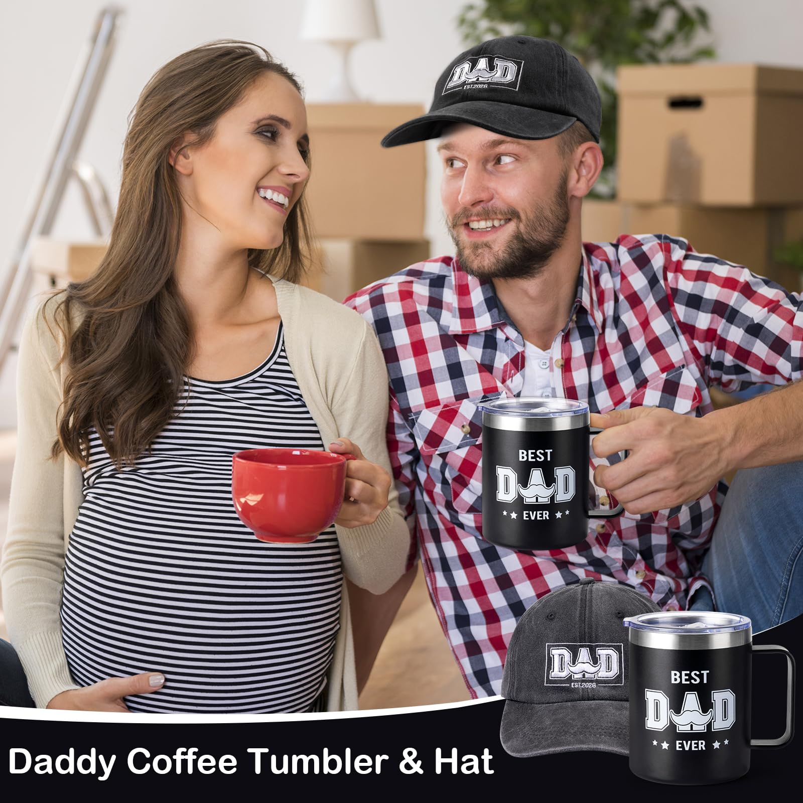 GiftPeak new dad embroidered hat with adjustable fit for everyday wear