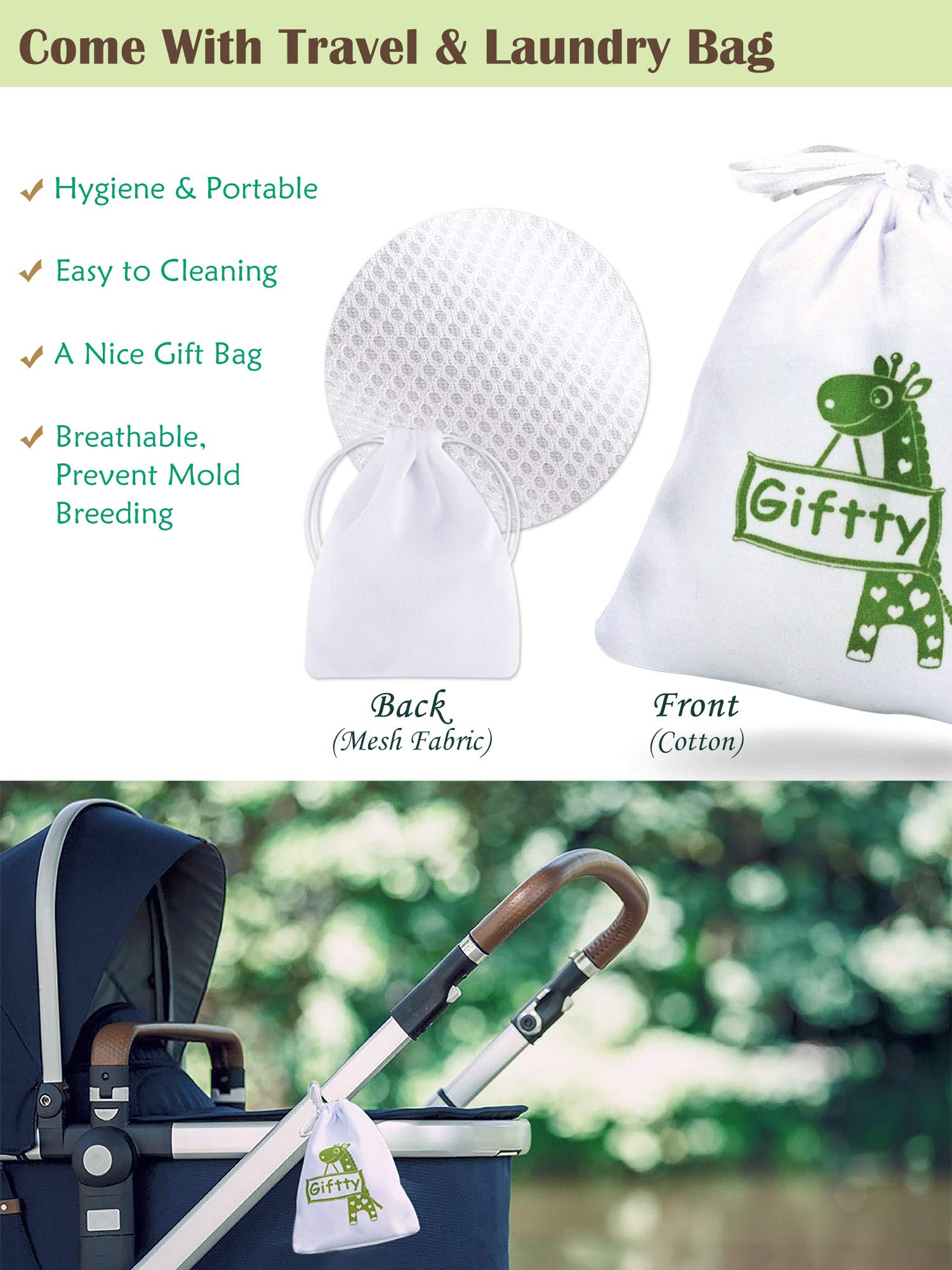 Giftty Panda teething mitten machine washable and easy-care for caregivers.