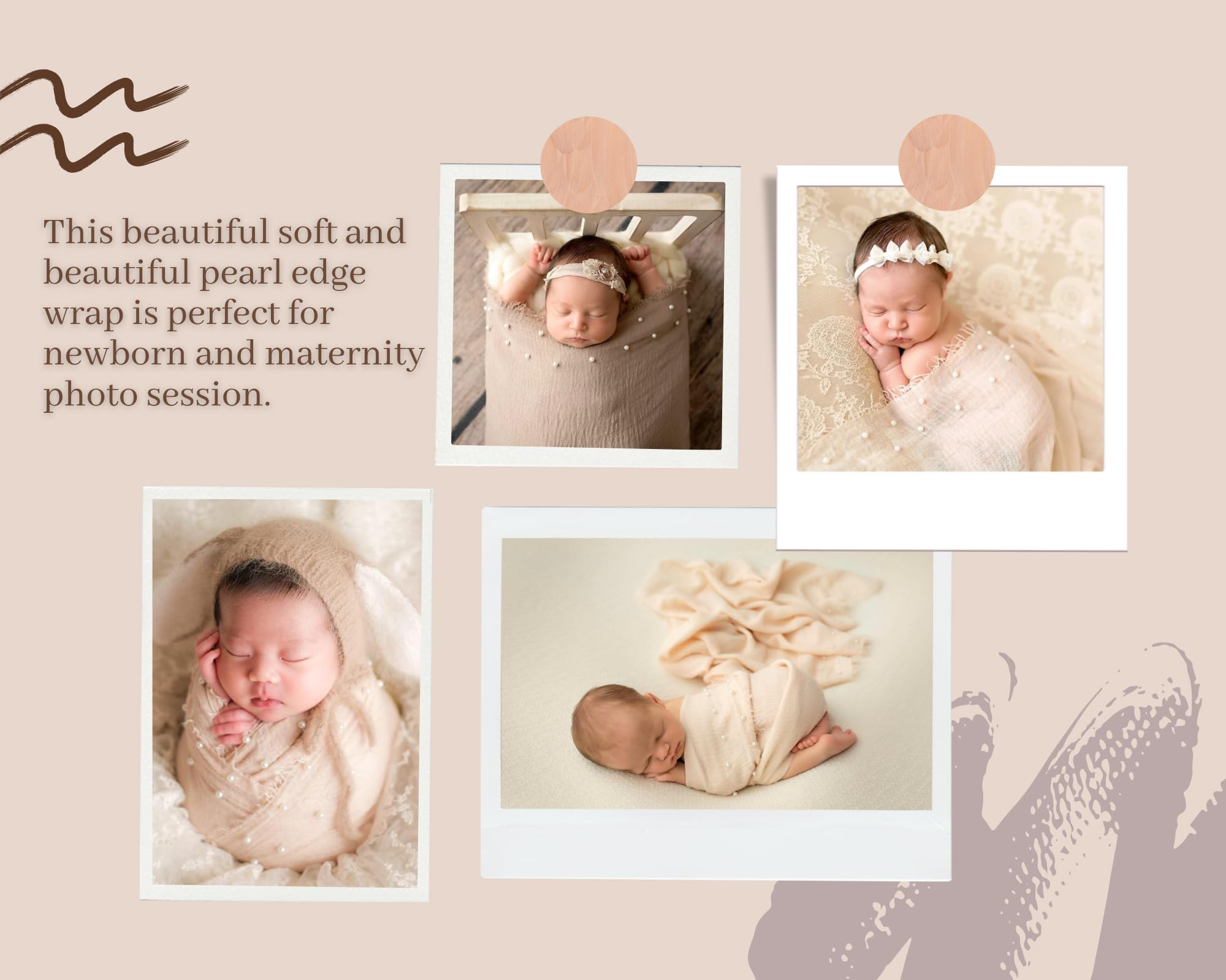 Giggle Angel-boho-vintage-photoshoot-promo shows pink wrap in dreamy setup