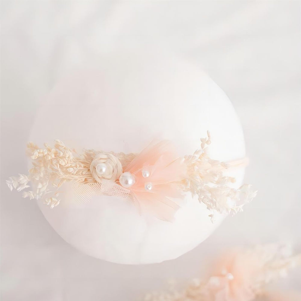 Giggle Angel pearl-embellished-wrap-pink highlights subtle glamour in newborn photo sessions