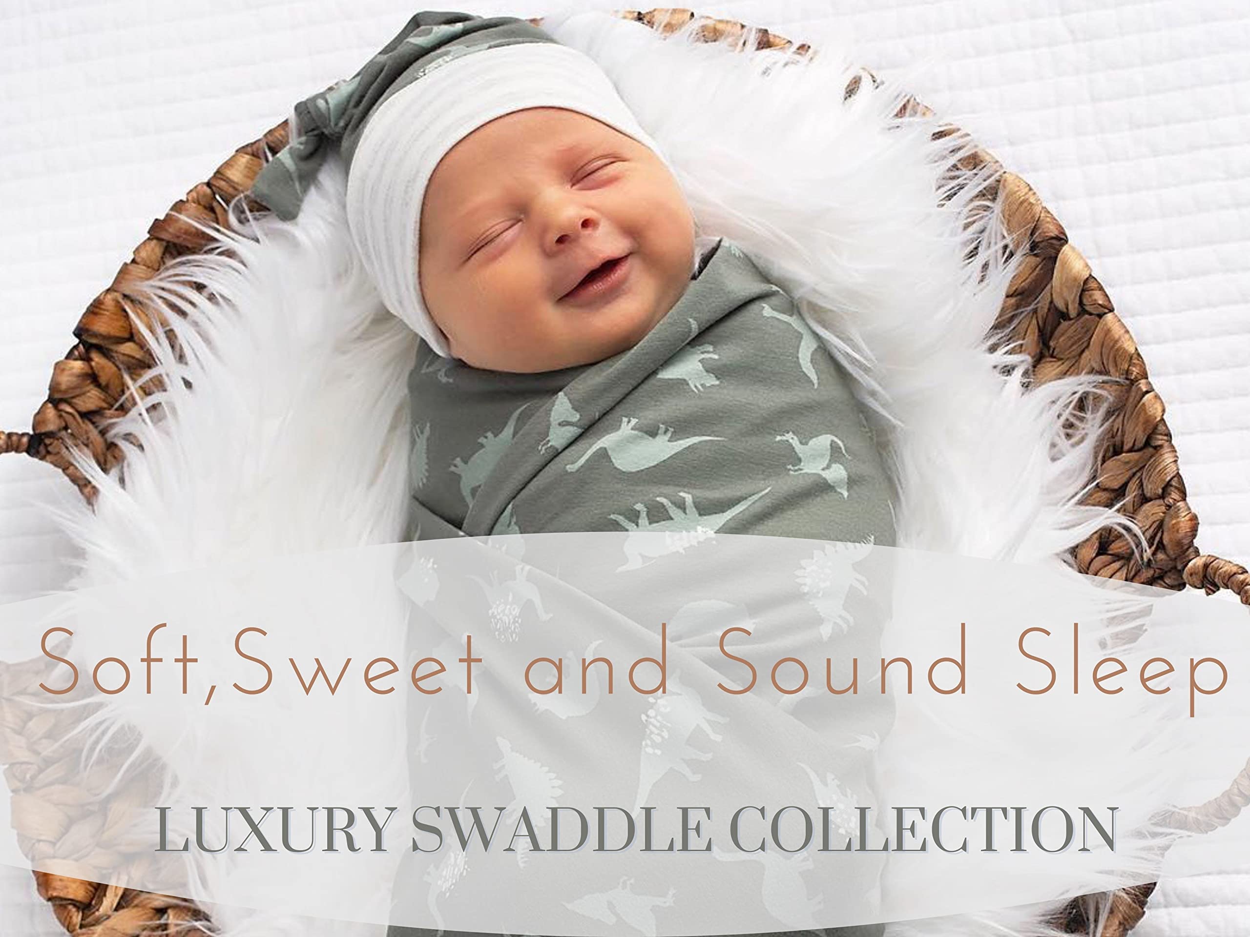 Giggle Angel swaddle blanket green serged edges close-up highlighting durability