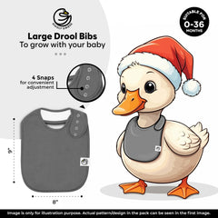Giggly Goose adjustable snaps closeup displaying growing fit on baby.