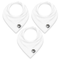 Giggly Goose bandana bib with soft cotton front for gentle skin comfort.