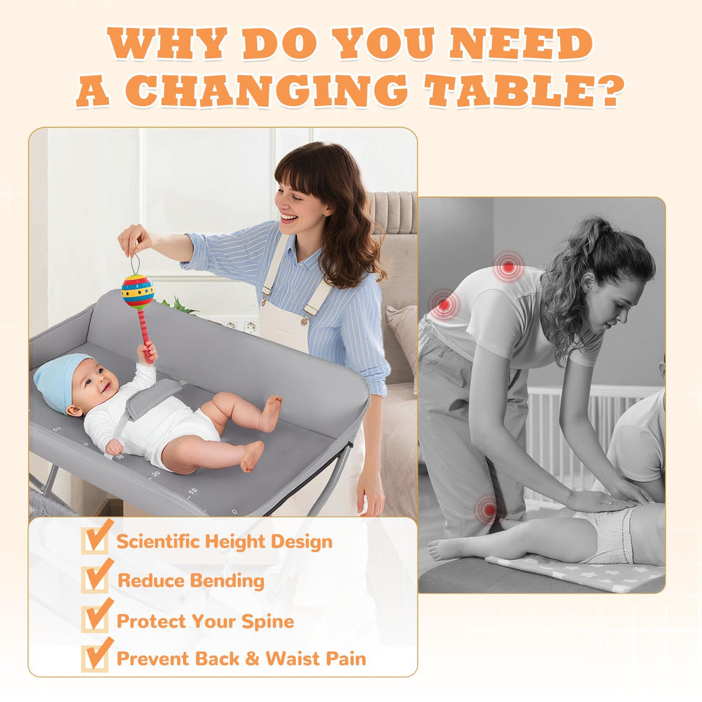 GIGYES portable changing table easy-assembly saves setup time for parents