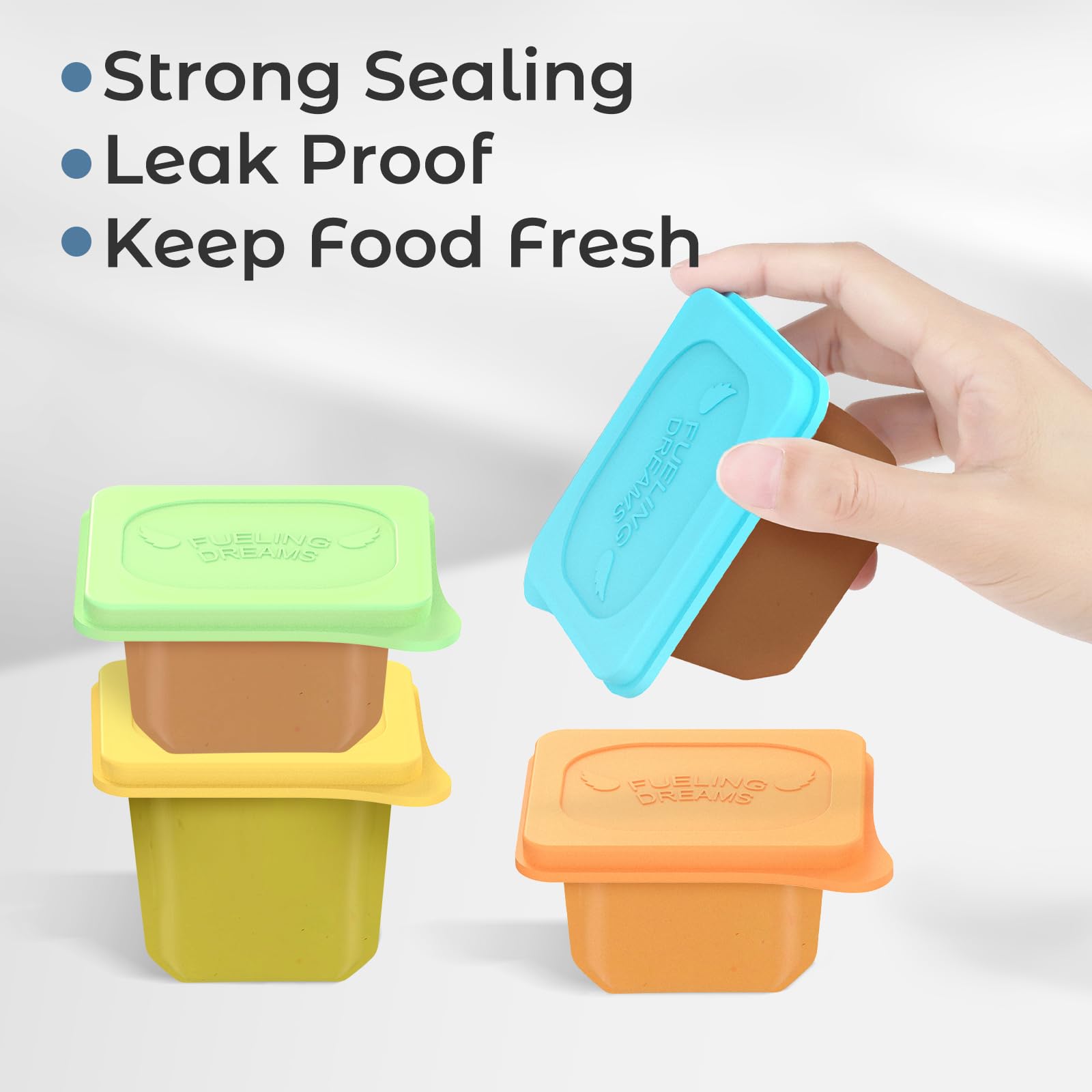 Giichen reusable lid for leftovers keeps baby food organized.