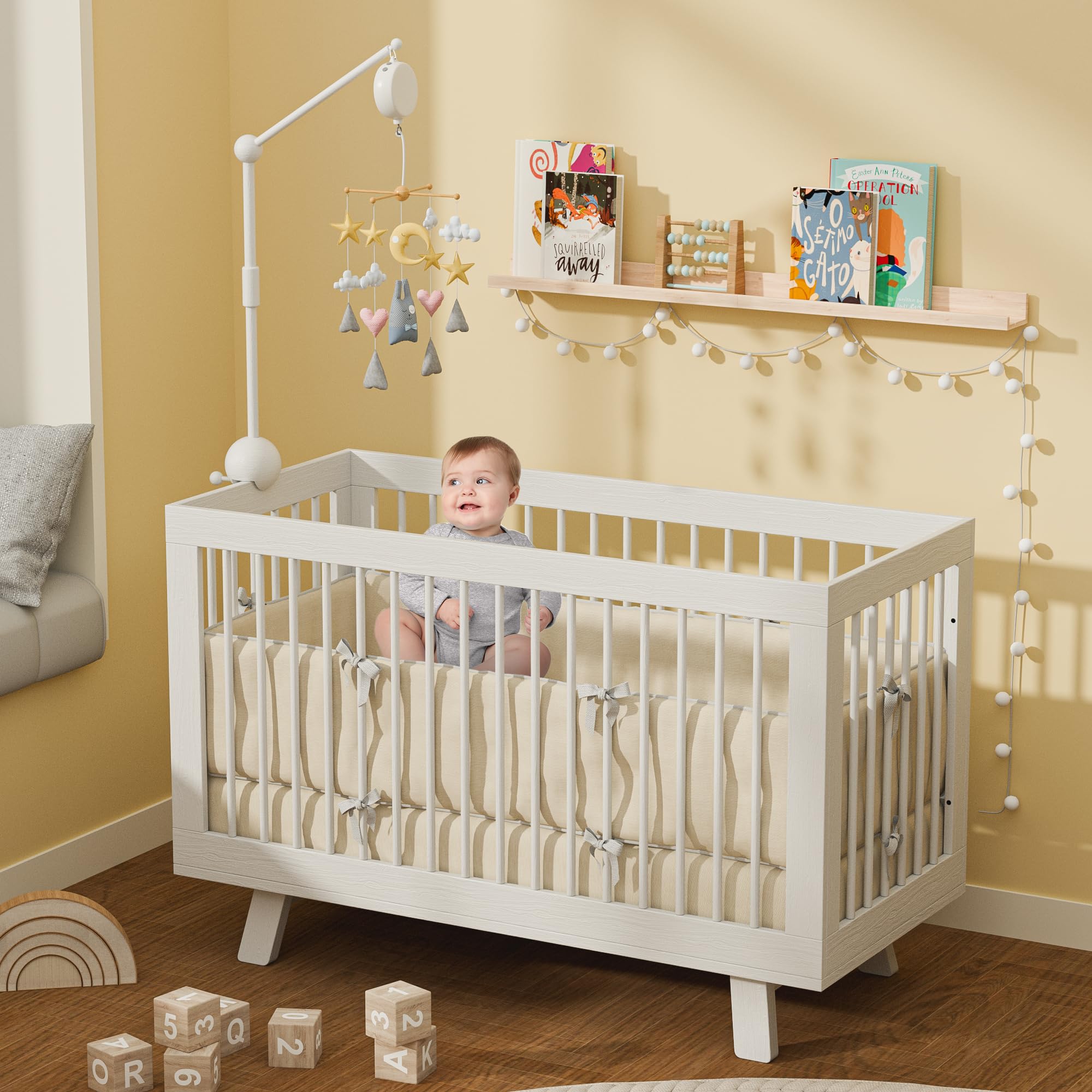 GIJIR music box with lullabies supports soothing bedtime routines.