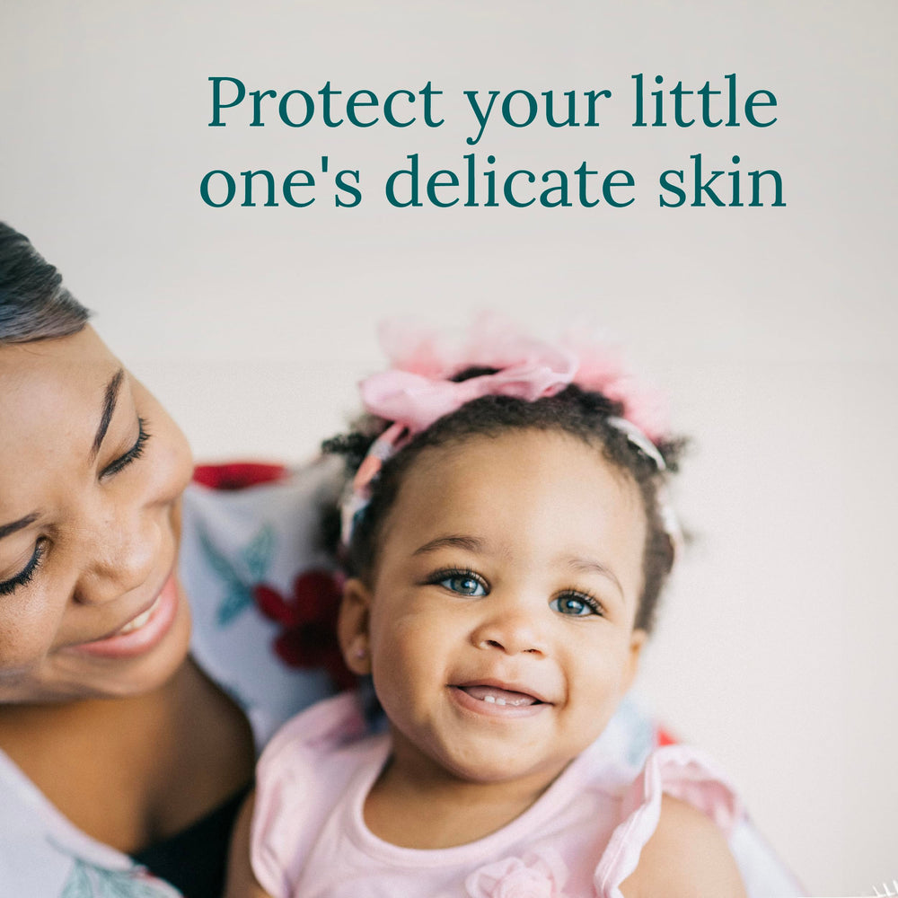 Gilden Tree Baby Cream applied to cheeks, soothing red, chapped skin.