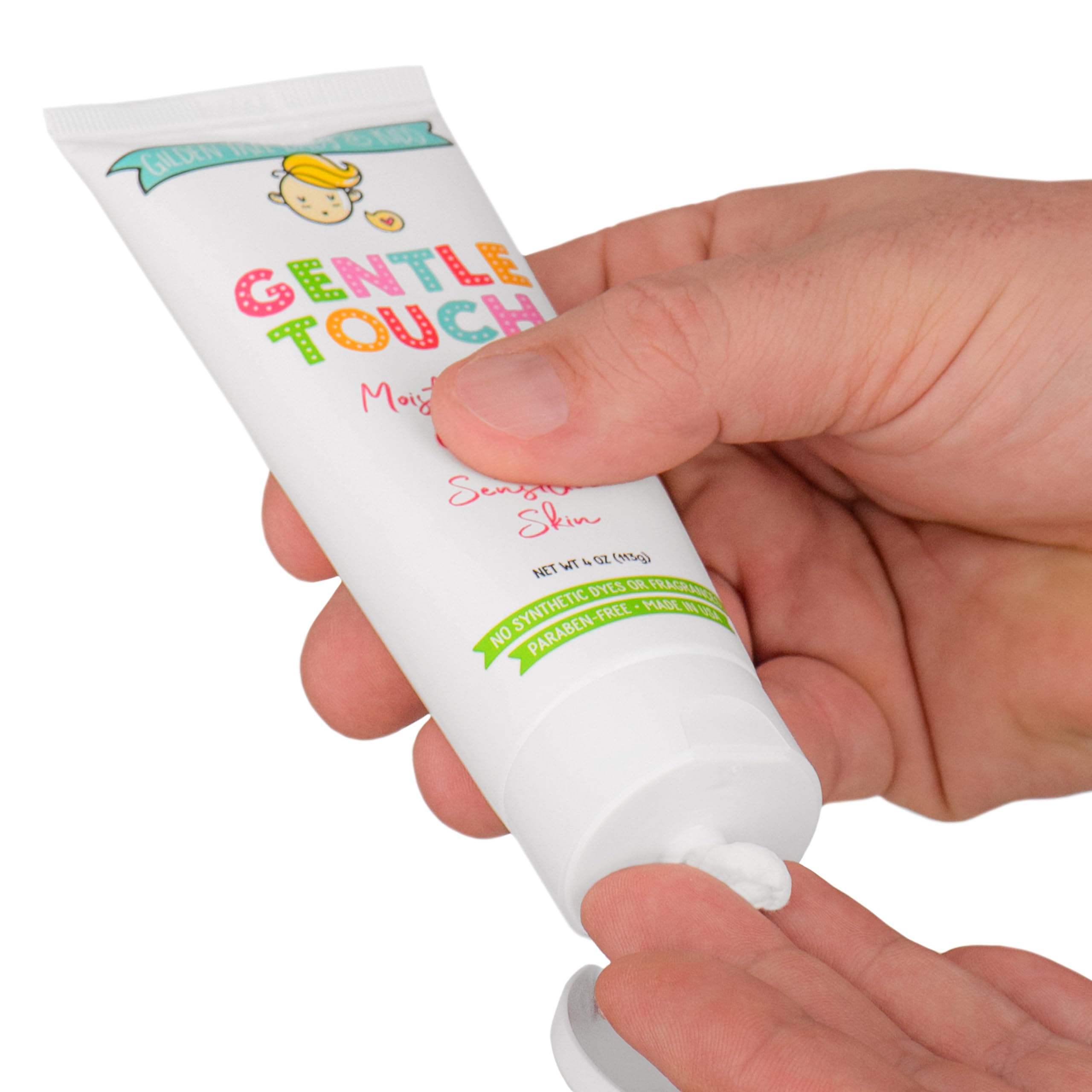 Gilden Tree Baby Cream packaging emphasizes steroid- and fragrance-free formulation for sensitive skin care.