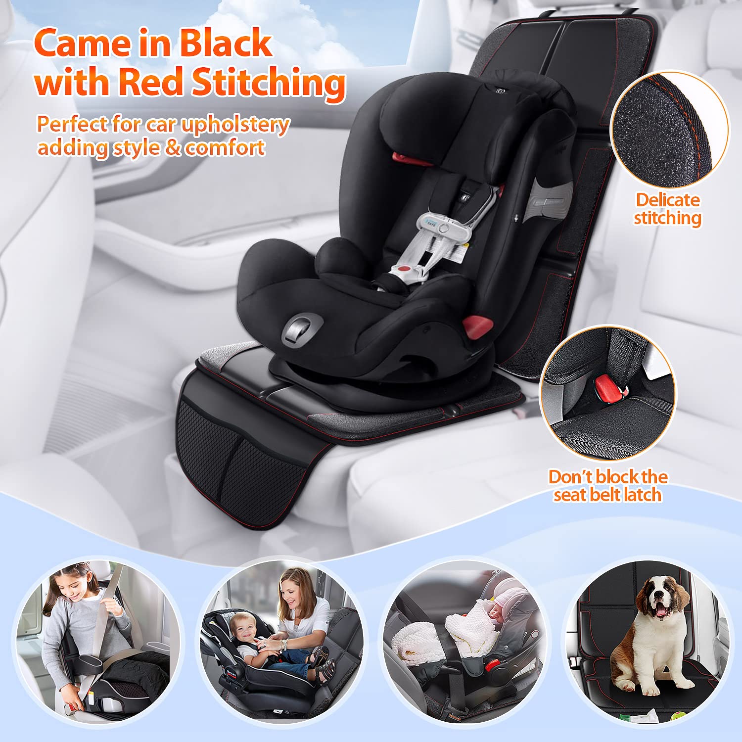 Gimars car seat protector easy-clean design for quick maintenance