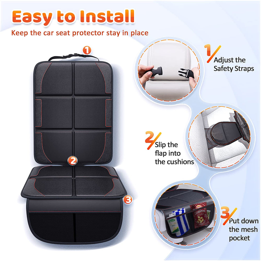 Gimars car seat protector isofix-compatible for secure anchoring in cars