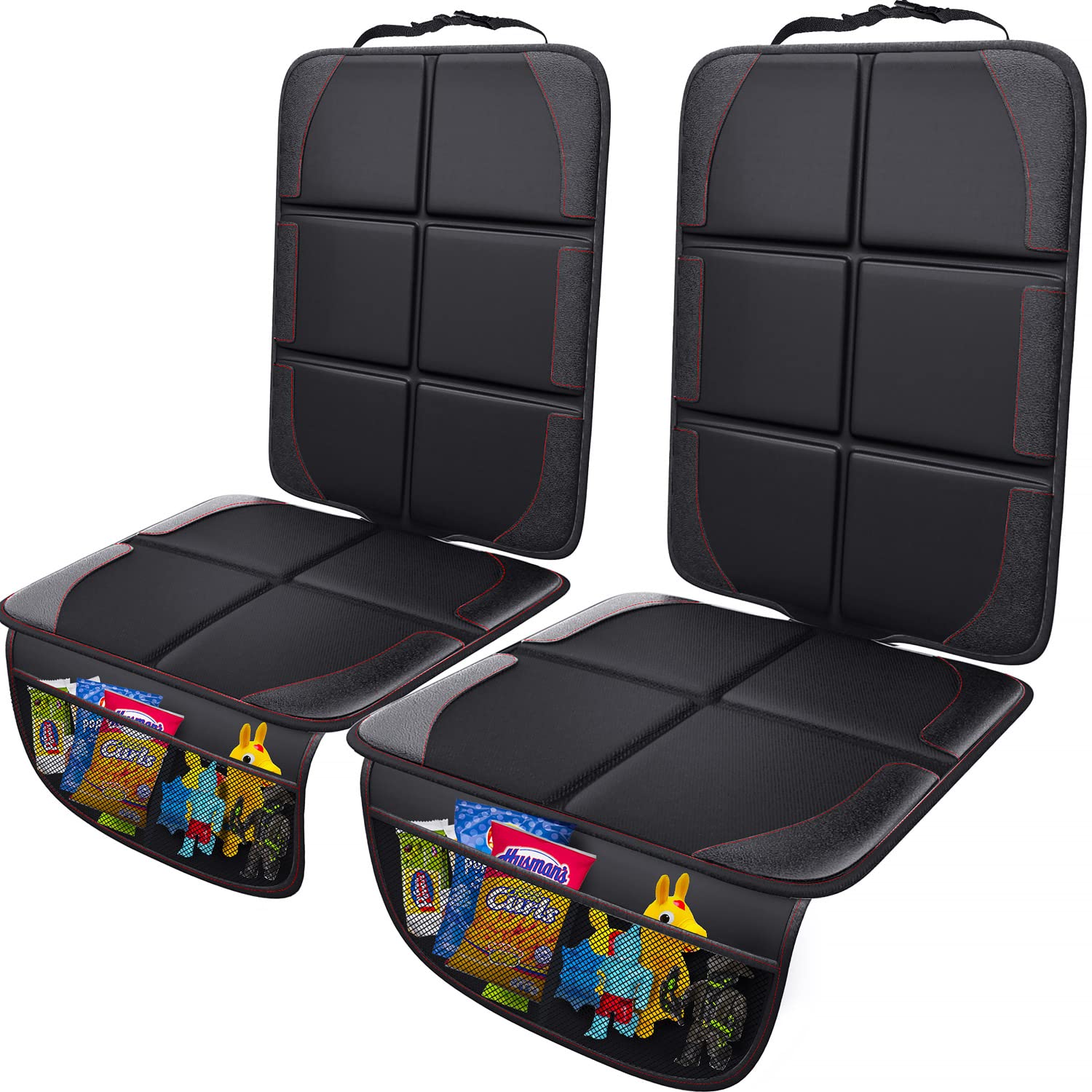 Gimars car seat protector non-slip bottom keeps cover steady on leather seats