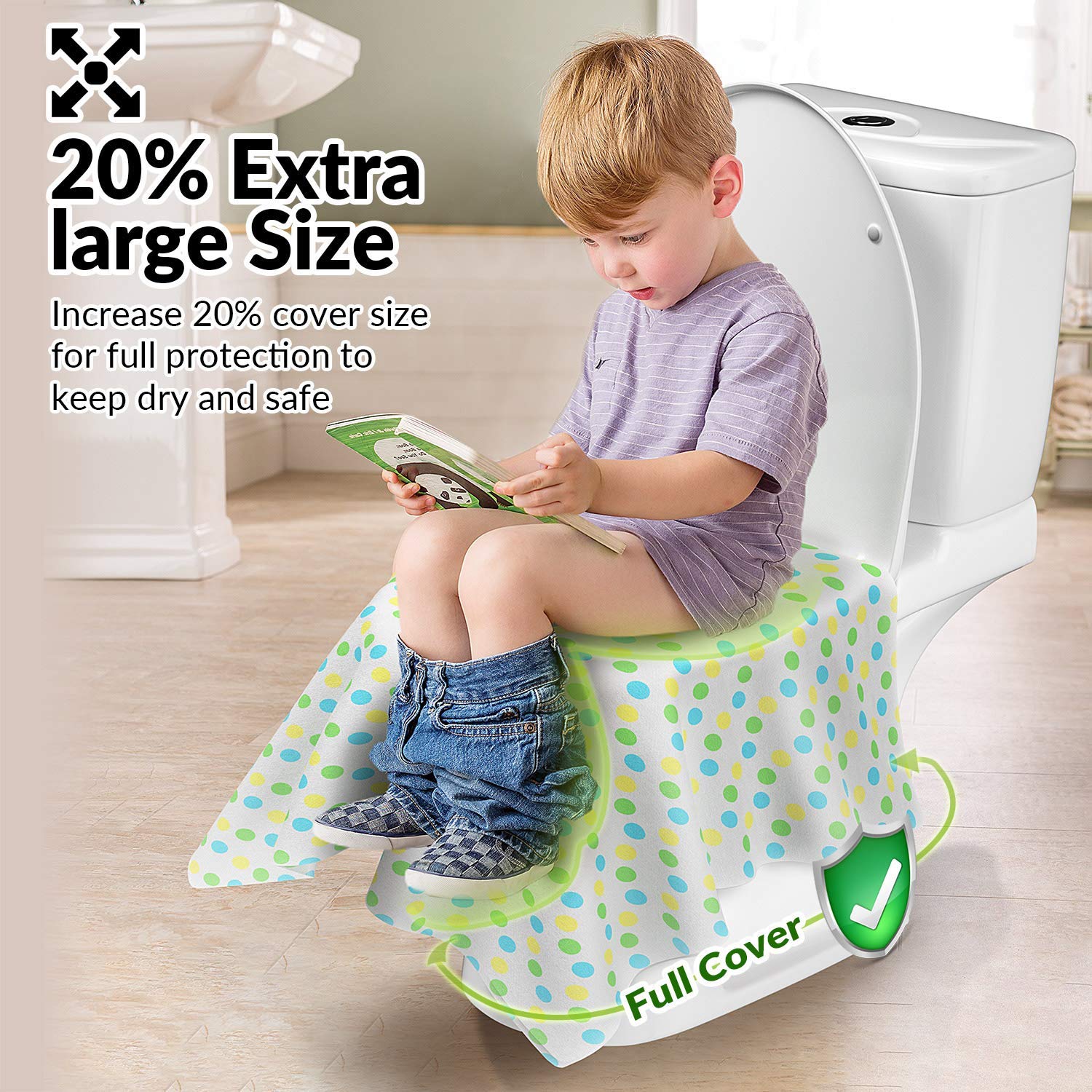 Gimars portable travel shields in a compact pack for quick bathroom trips