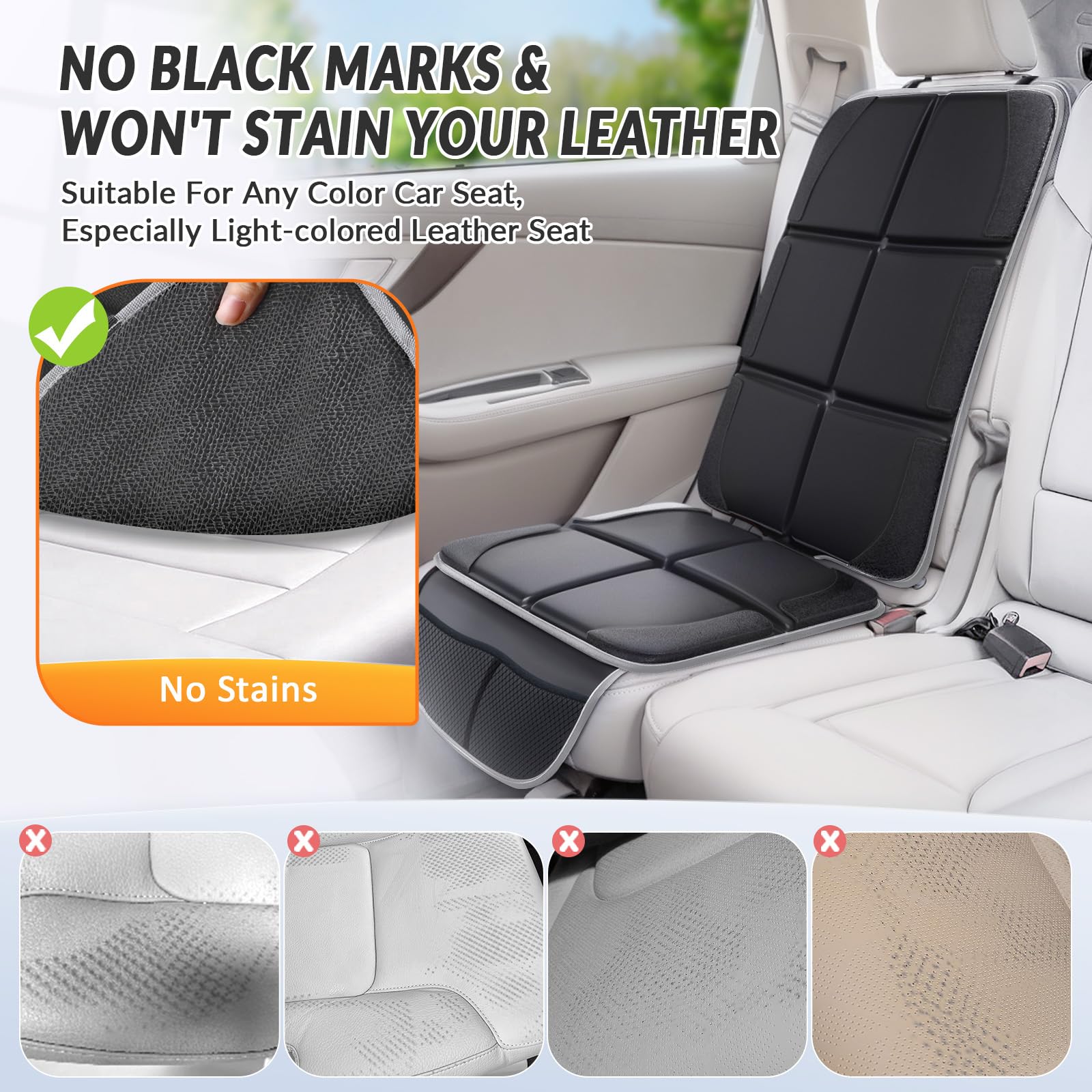 Gimars XL large seat cushion and backrest coverage for full protection.