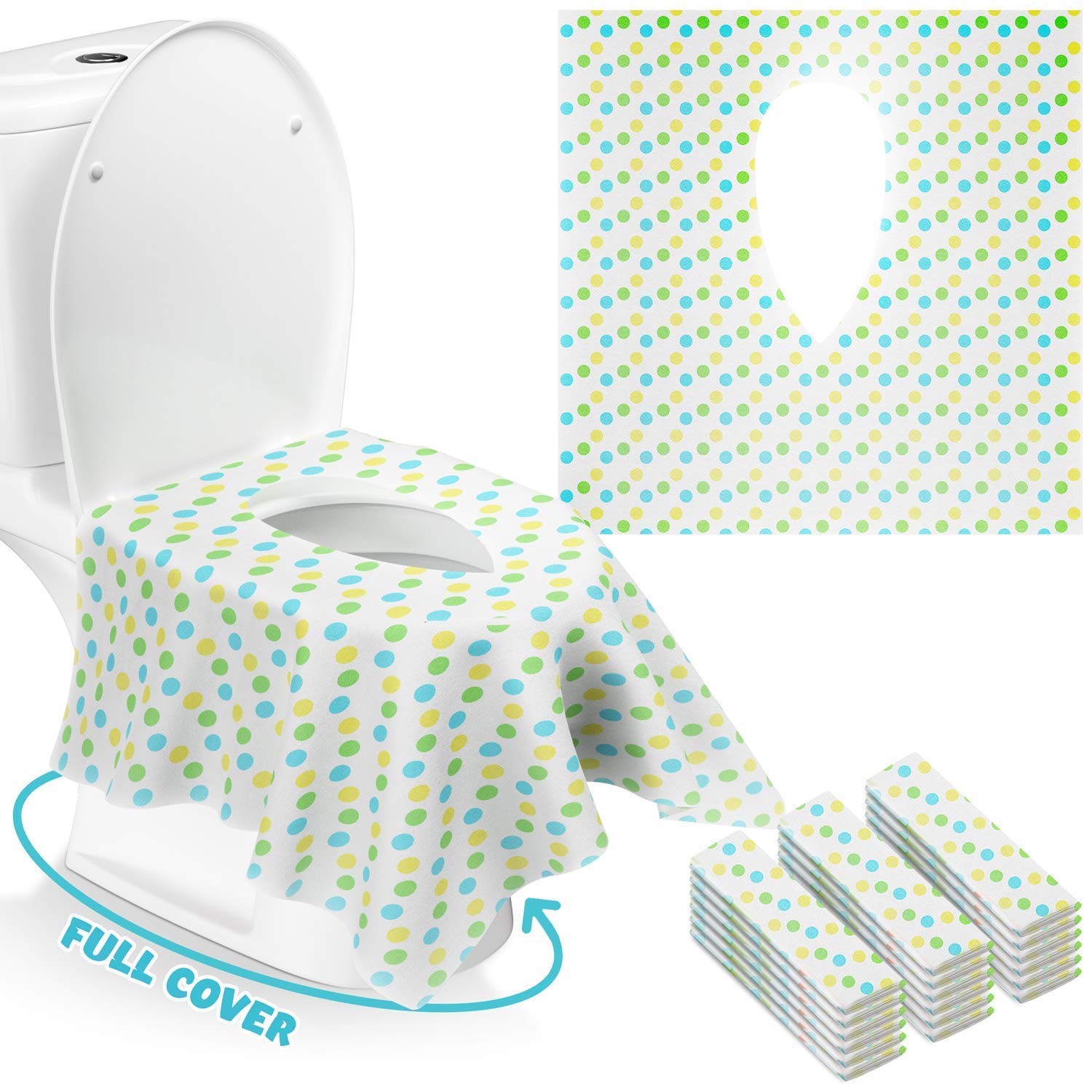 Gimars XL seat cover top-front protection reduces touch exposure on public toilets