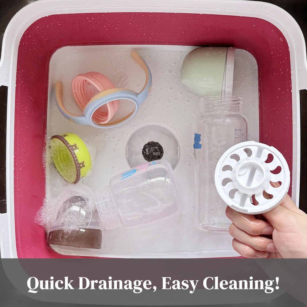 GIMWA collapsible basin in an RV camping setup.