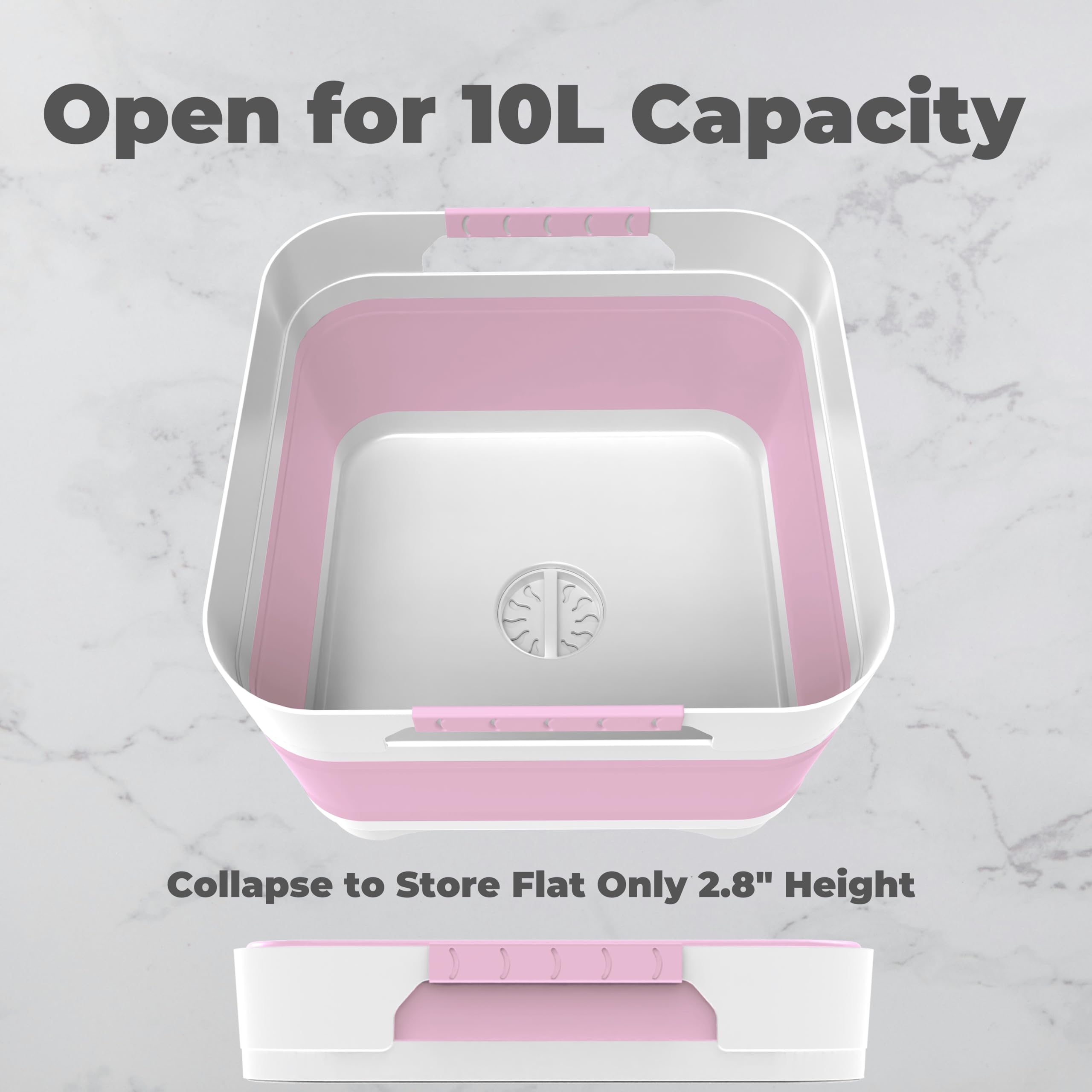 GIMWA wash basin foldable design shown for compact storage and easy transport.