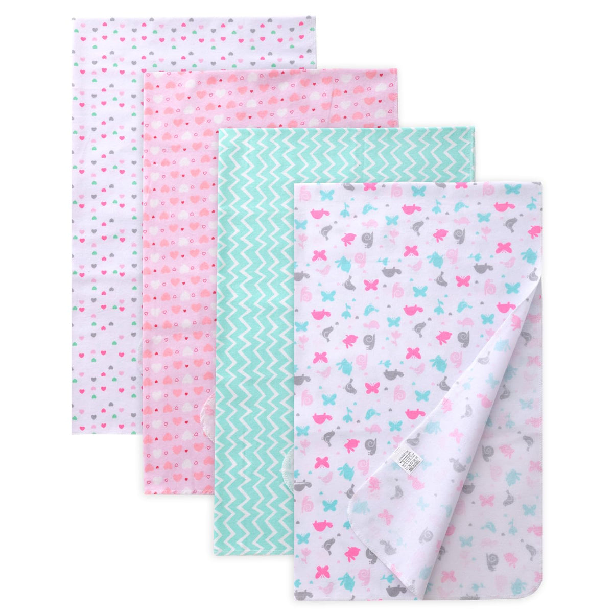 Gina Era Cotton Flannel Receiving Blankets packaging shows gift-ready presentation.
