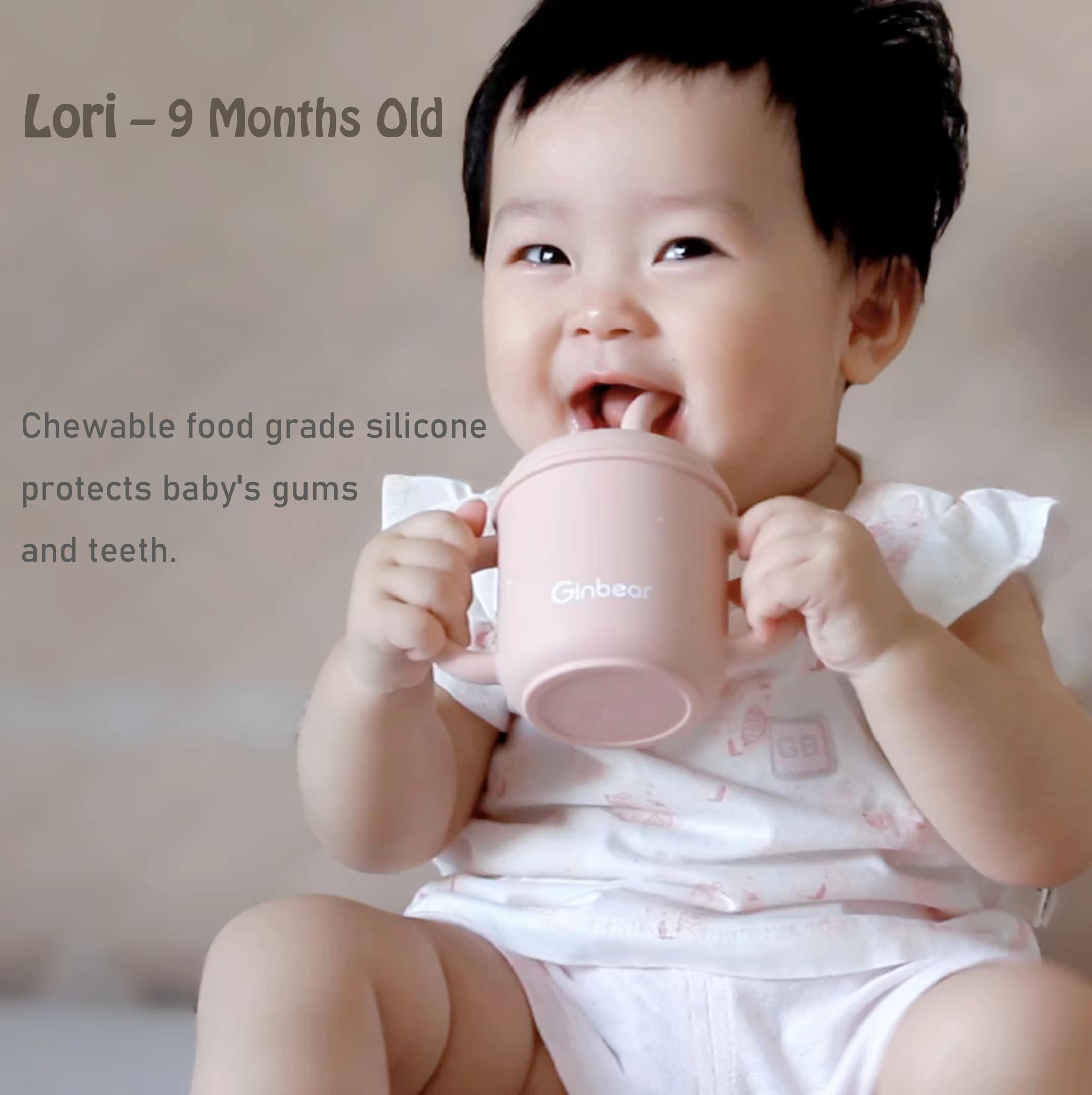 Ginbear silicone material close-up BPA-free silicone designed for baby use