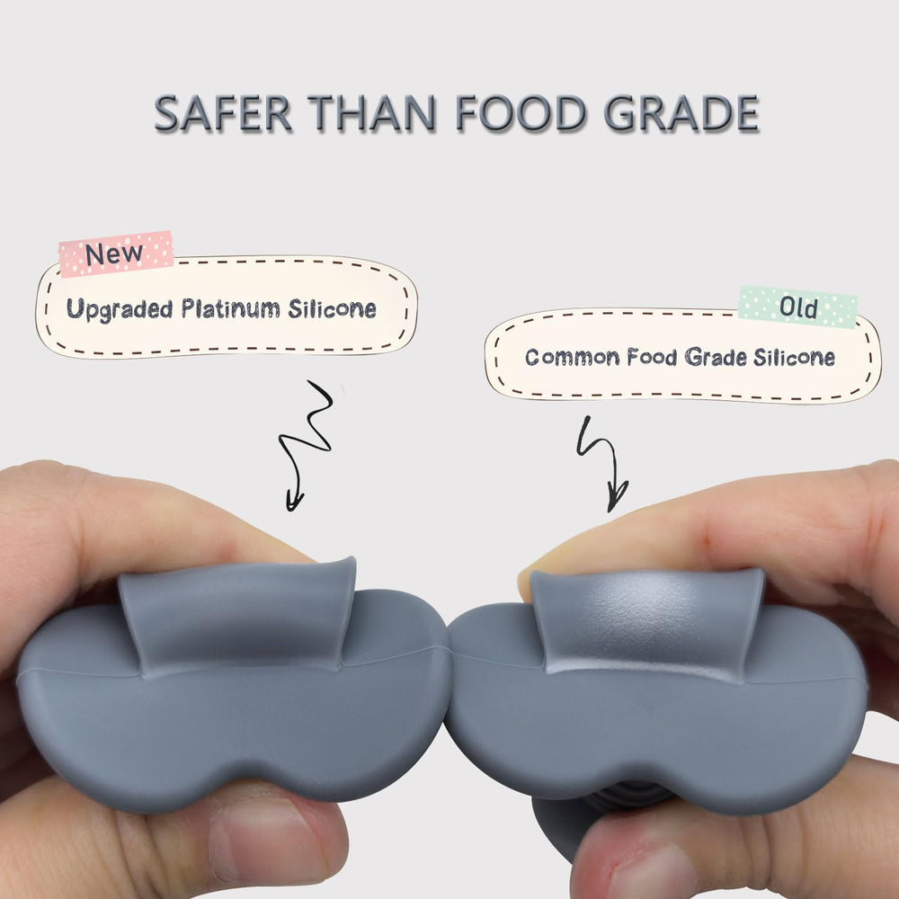 Ginbear ergonomic handle spoon supports small hands during self-feeding