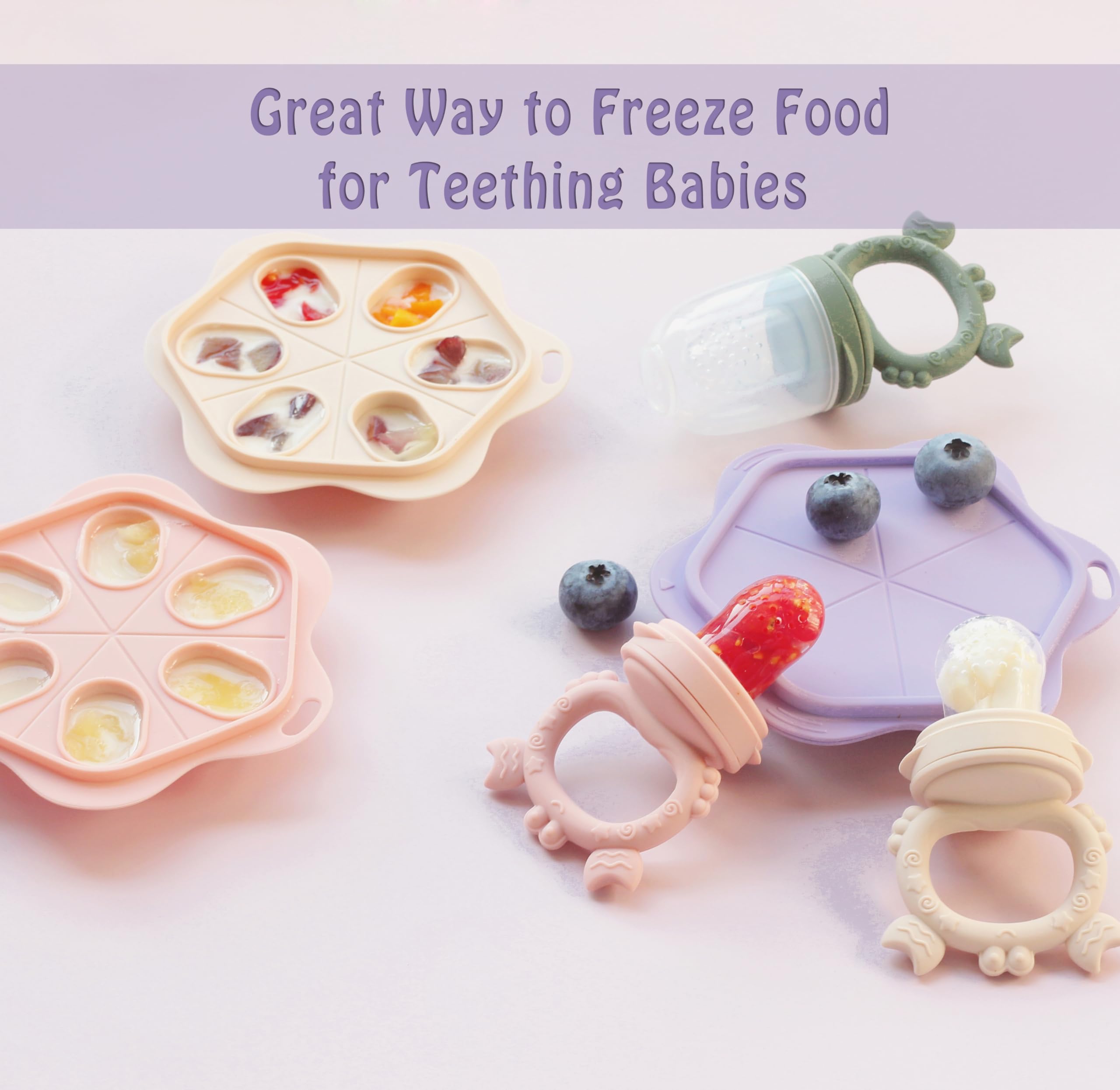 Ginbear popsicle molds silicone closeup highlights safe, soothing frozen snack for teething.