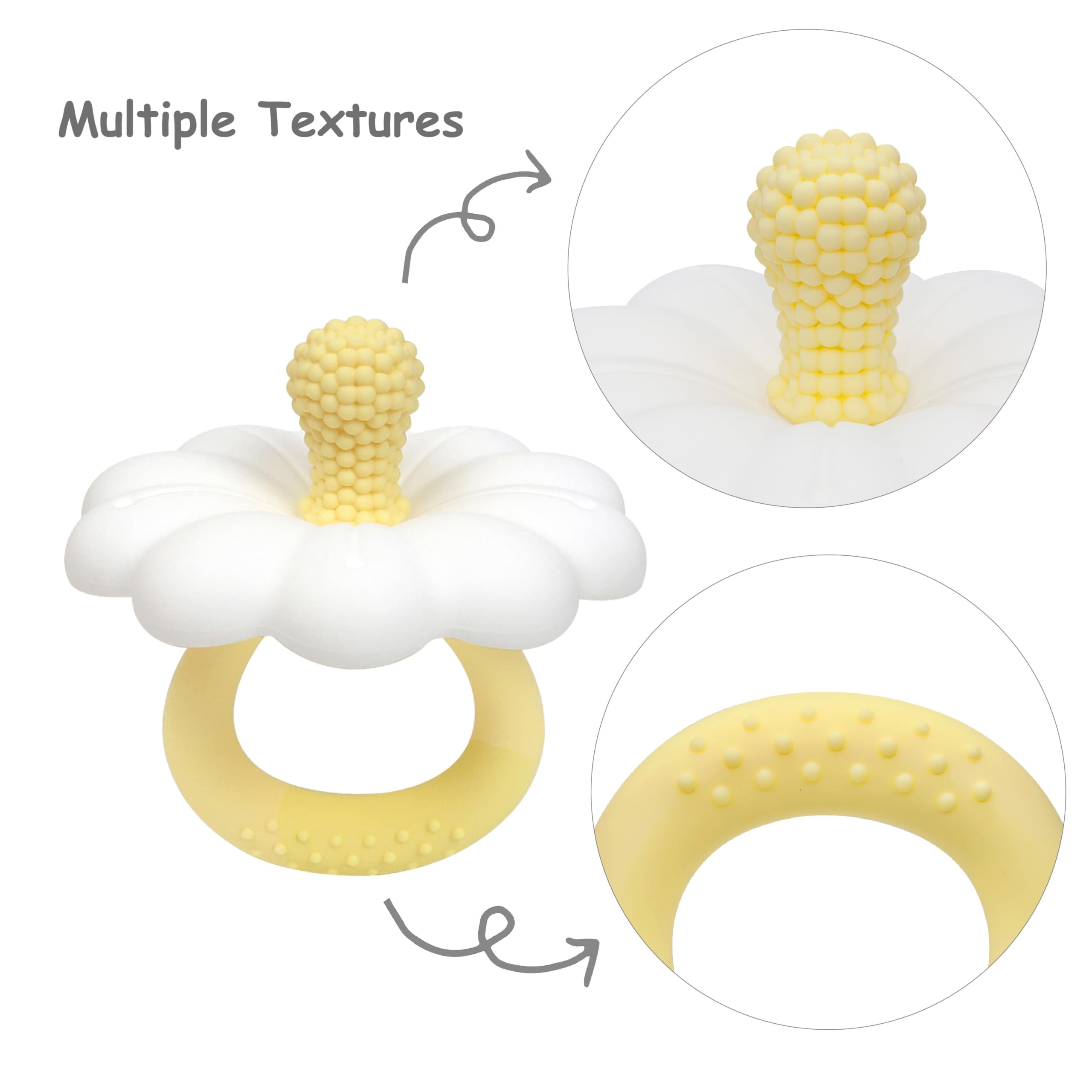 Ginbear silicone baby teether BPA-free-materials safe chewing option