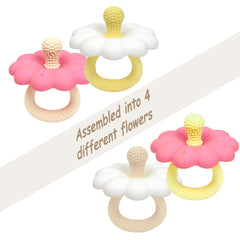 Ginbear silicone baby teether easy-grip-design supports tiny hands and self-soothing