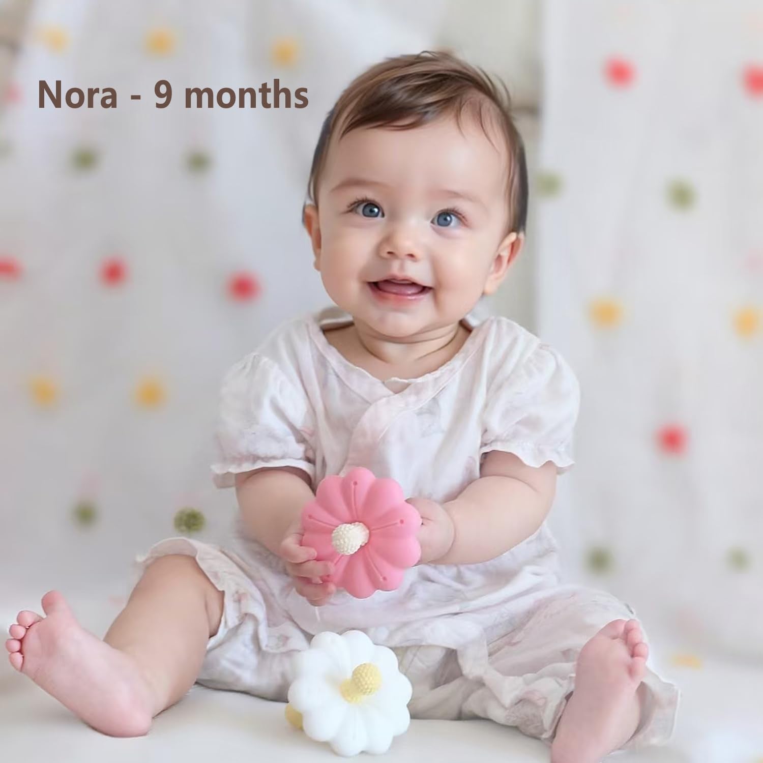 Ginbear silicone baby teether portable-travel compact for on-the-go comfort