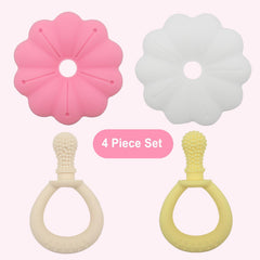 Ginbear silicone baby teether textured-surfaces varied sensations for exploration