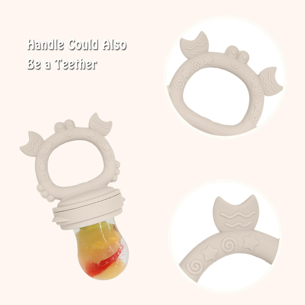 Ginbear silicone teething feeder gums soothing during early teething sessions.