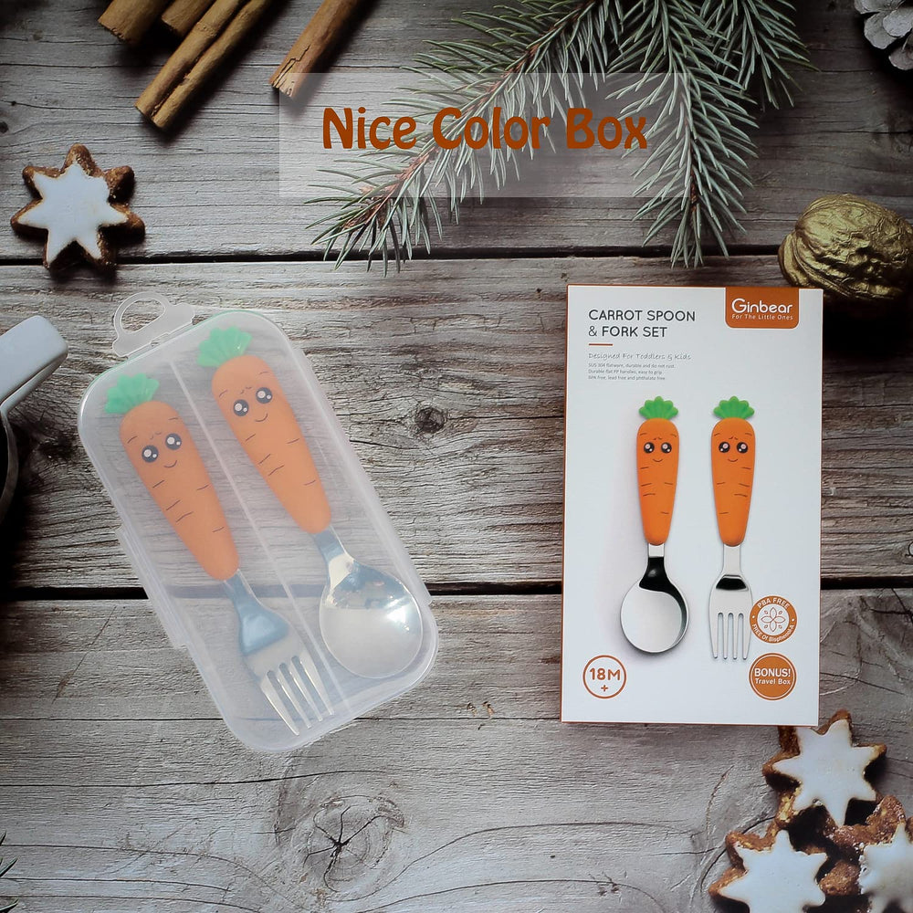 Ginbear toddler meal setup shows kid-friendly size and grip.
