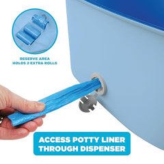 Ginsey Bluey detachable potty ring for toilet transitions with splash guard.