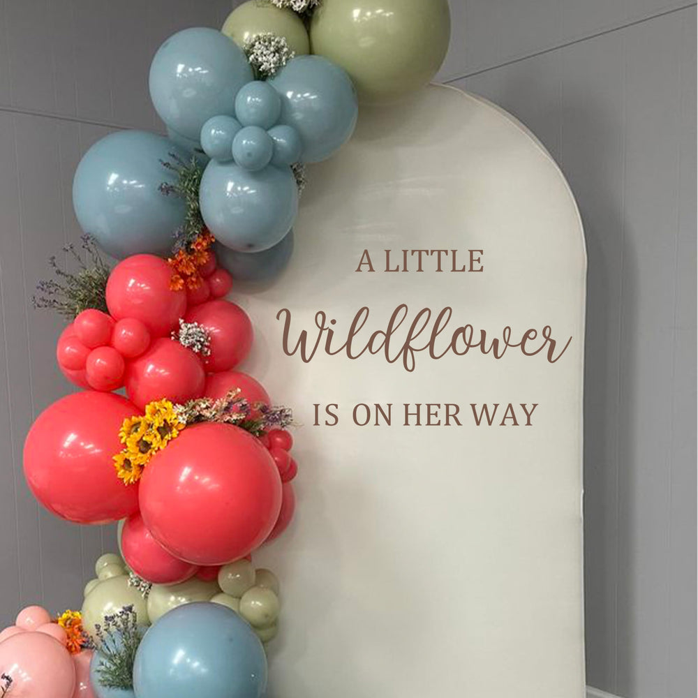 GIOGUK A Little Wildflower decal offers easy wall application.