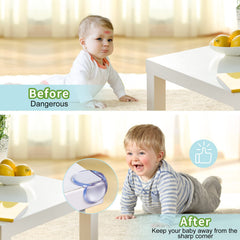 Gioriches corner protector transparent design preserves furniture appearance while shielding sharp edges.