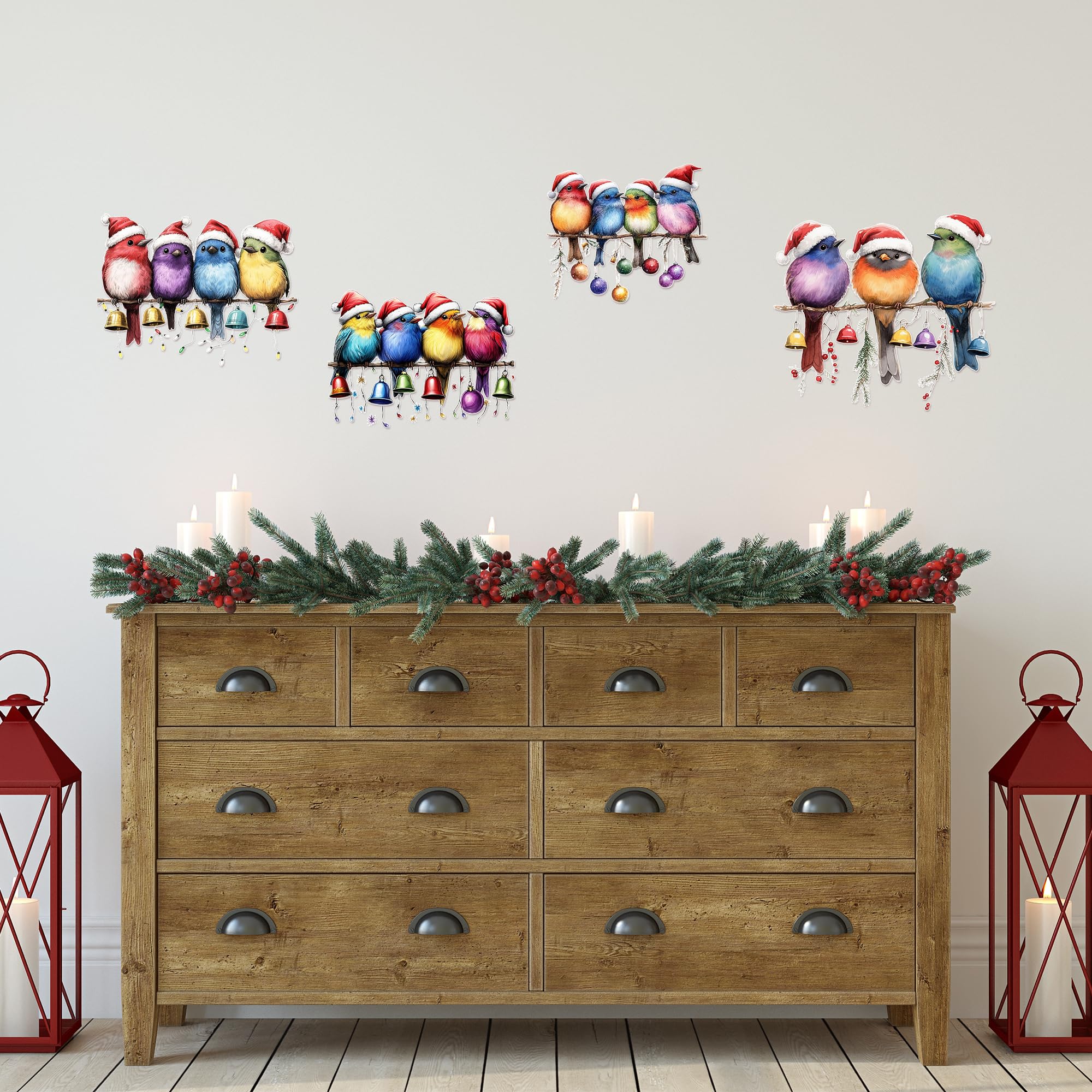 GioXtra bird decal for fridge or locker adds festive mood.