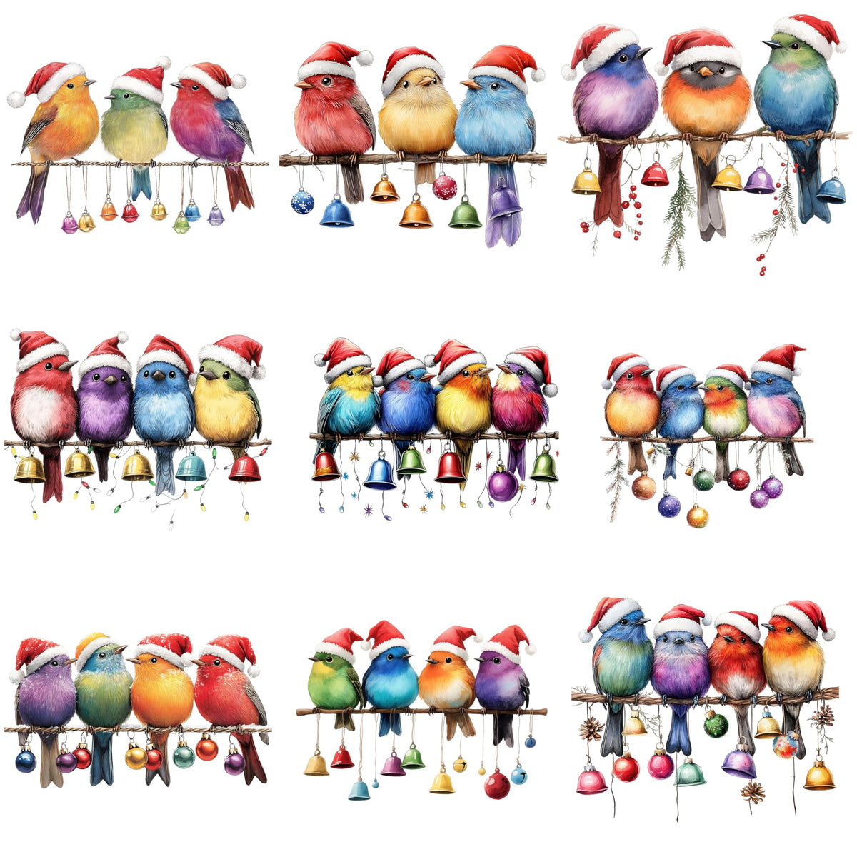 GioXtra Christmas bird on branch wall sticker adds festive ambiance to any room.