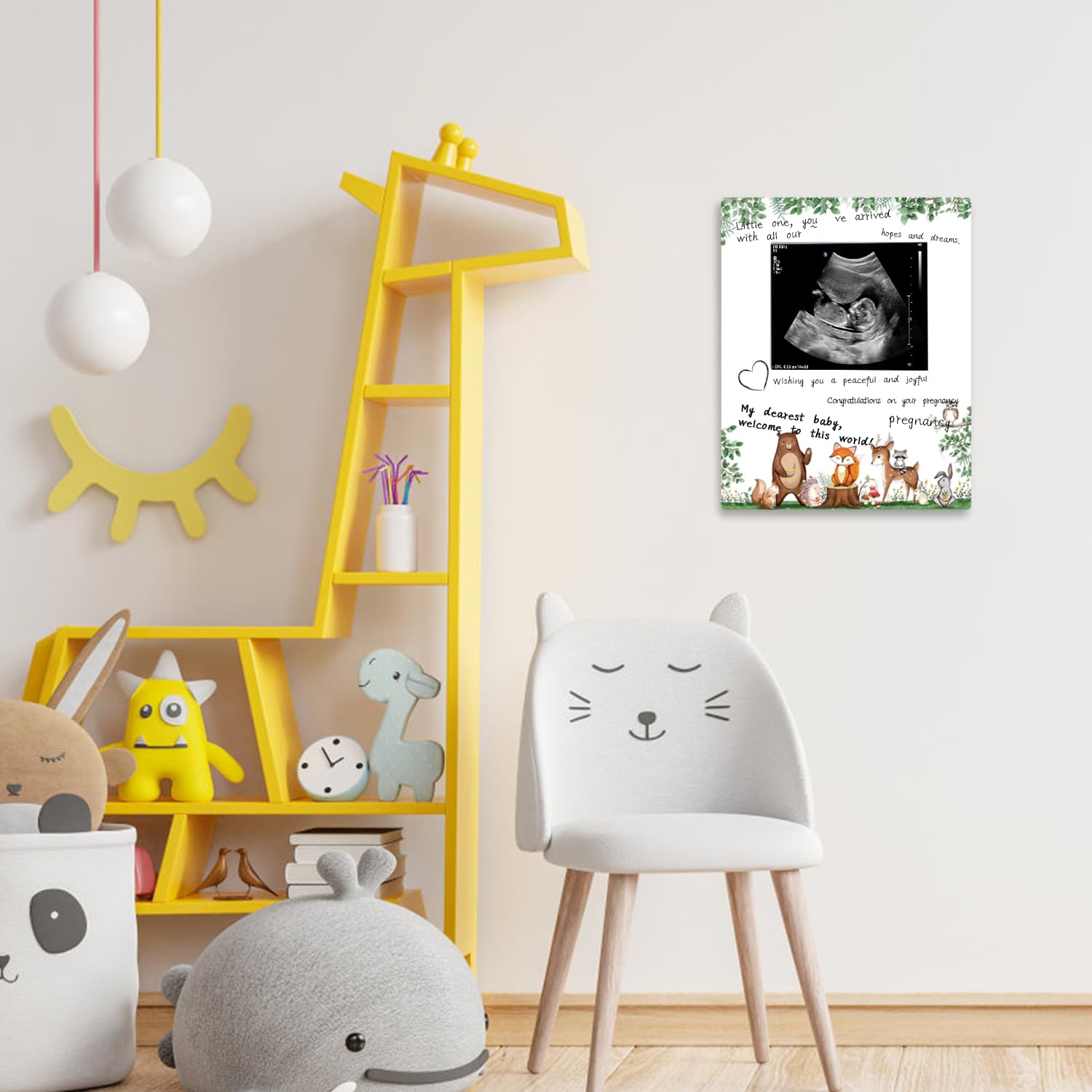 Girlbido woodland ultrasound frame ready for pregnancy announcement memory