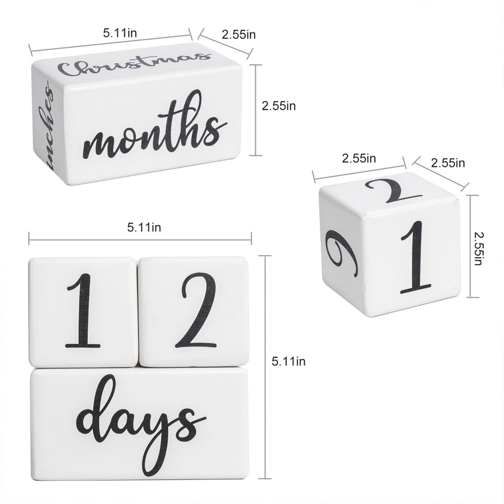 GIRVEM milestone blocks crafted from premium pine wood with rounded edges for safe display