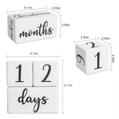 GIRVEM milestone blocks crafted from premium pine wood with rounded edges for safe display