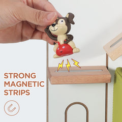 Givilio Tonie Shelf floating house design adds charming display for Toniebox figures.