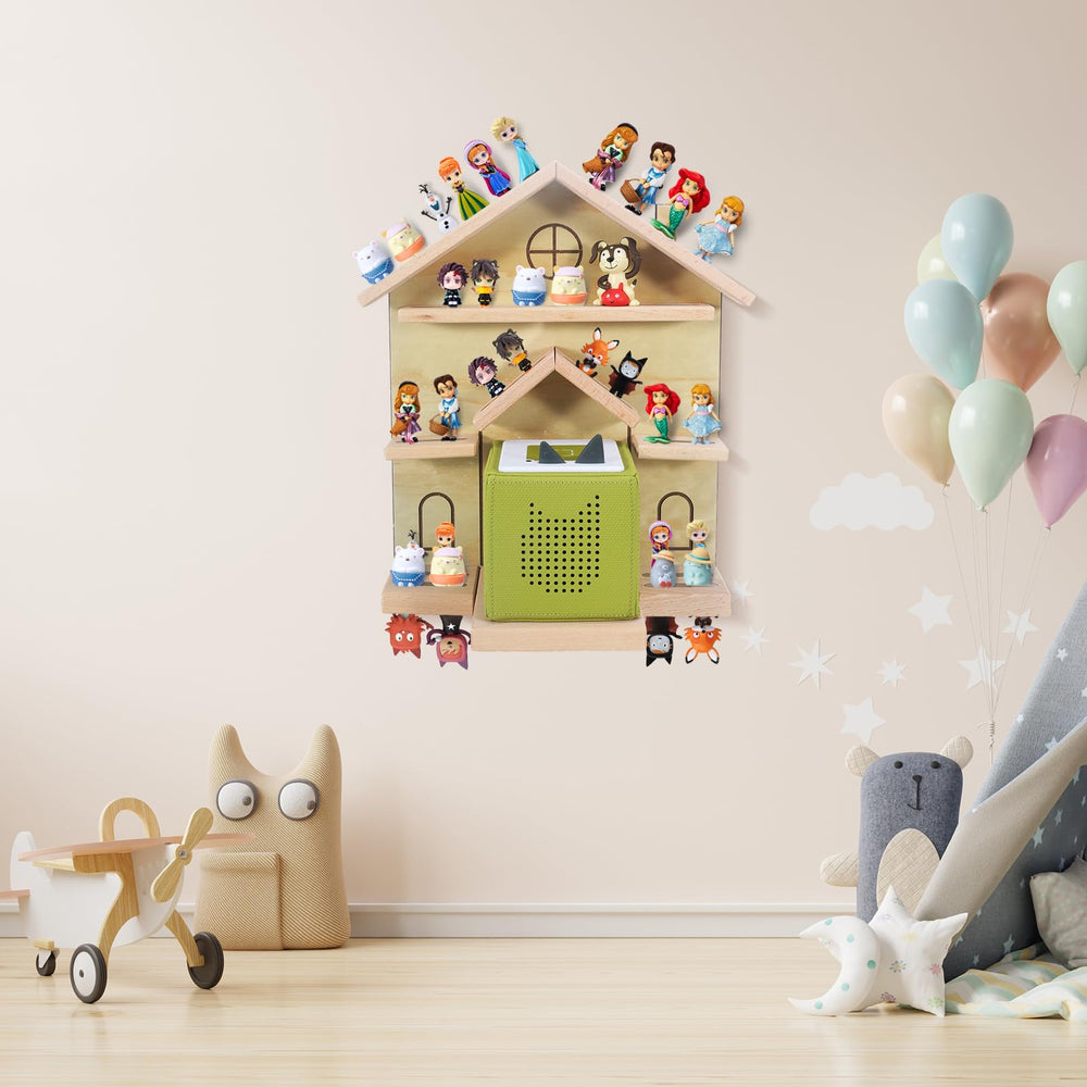 Givilio Tonie Shelf helps kids tidy their space and access characters for storytelling.