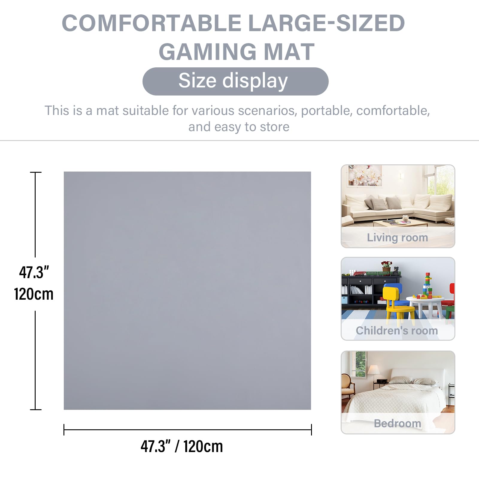 Givjoy baby play mat grey folded compact highlights easy storage after playtime