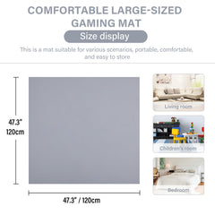 Givjoy baby play mat grey folded compact highlights easy storage after playtime