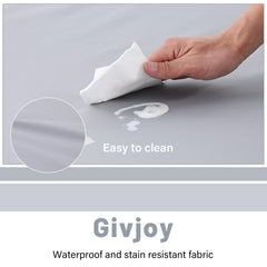 Givjoy baby play mat grey waterproof surface ready to wipe clean
