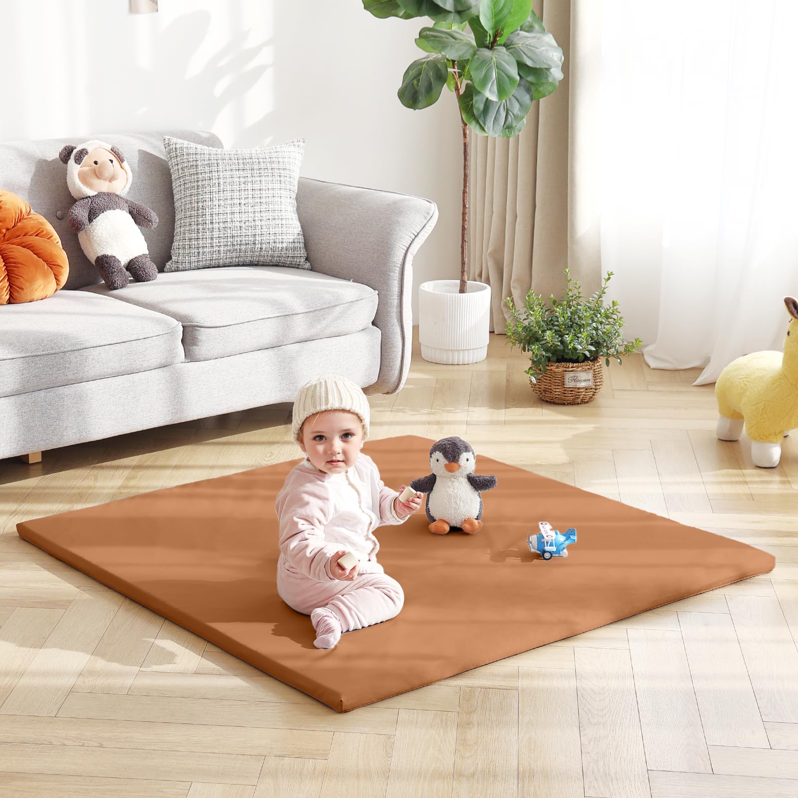 Givjoy fold-and-go mat suitable for indoor or outdoor use.