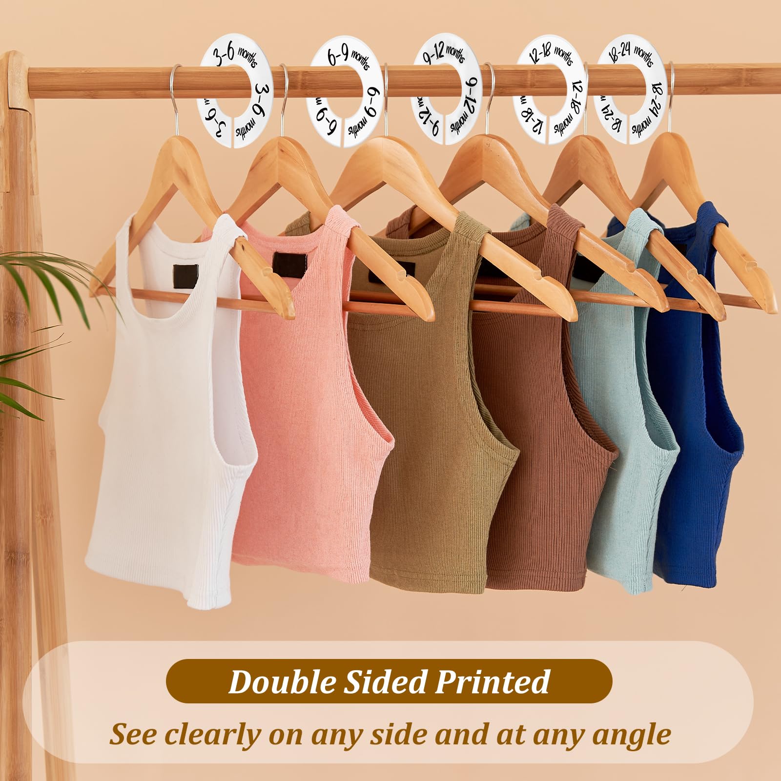 Gjinxi double-side text labels stay visible from any angle for easy size checks.