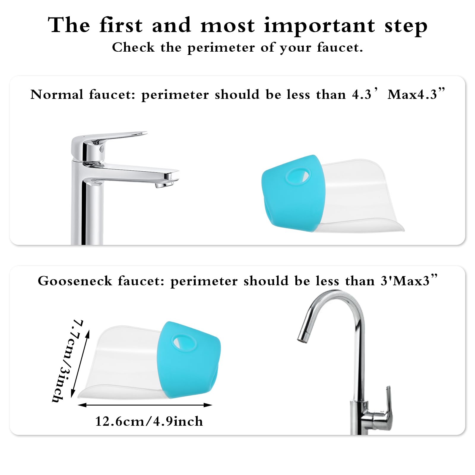 Gjinxi bath faucet extender installation shows quick setup on various taps.