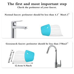 Gjinxi bath faucet extender installation shows quick setup on various taps.