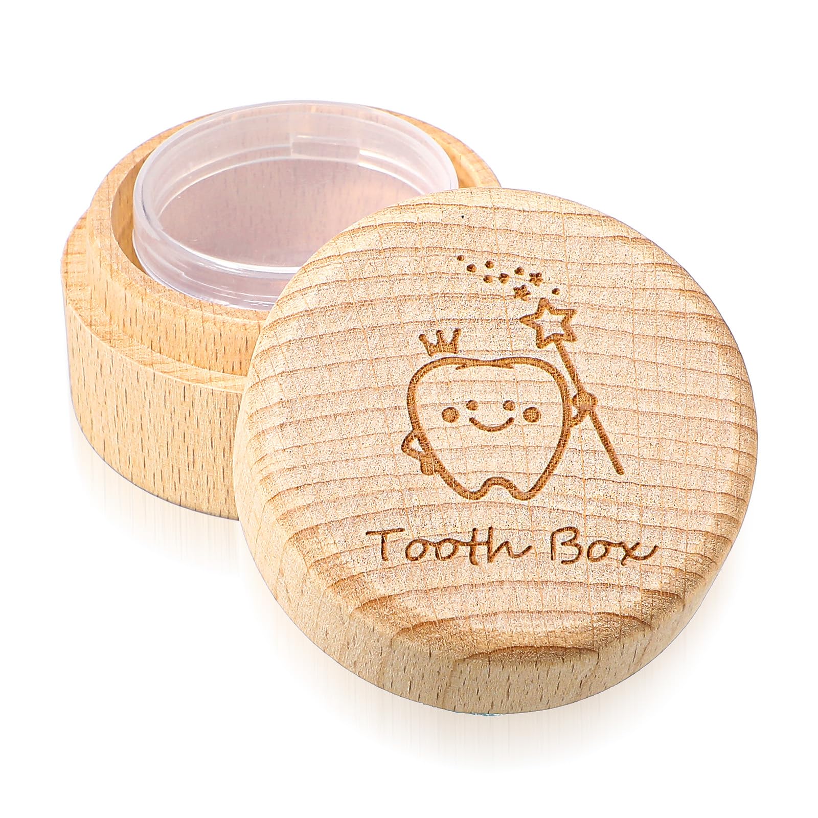 Gjinxi Tooth Fairy Box in beech wood with warm grain for secure storage